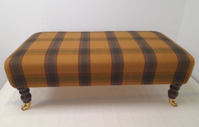 20" x 40" Bench Footstool Isle Mill Callanish Check